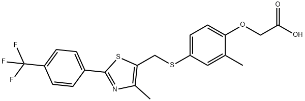 2-(4-((2-(4-(Trifluoromethyl)phenyl)-5-methylthiazol-4-yl)methylthio)-2-methylphenoxy)acetic acid Structure