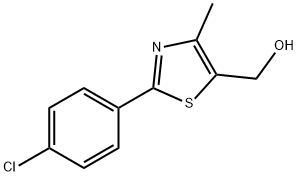 (2-(4-Chlorophenyl)-4-Methylthiazol-5-yl)Methanol Struktur