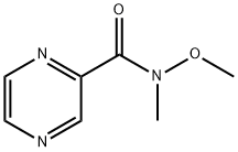 N-METHOXY-N-METHYL-PYRAZINE-2-CARBOXAMIDE 化学構造式