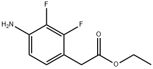 4-AMINO-2,3-DIFLUOROBENZENE ACETIC ACID ETHYL ESTER 化学構造式