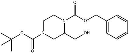 1-BENZYL 4-TERT-BUTYL 2-(HYDROXYMETHYL)PIPERAZINE-1,4-DICARBOXYLATE,317365-33-6,结构式