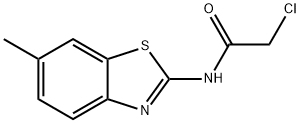 2-氯-N-(6-甲基-苯并噻唑-2-基)-乙酰胺 结构式