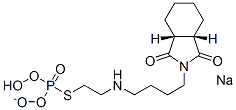 sodium (3aR,7aS)-2-[4-[2-(hydroxy-oxido-phosphoryl)sulfanylethylamino] butyl]-3a,4,5,6,7,7a-hexahydroisoindole-1,3-dione Structure