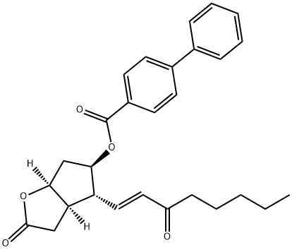 (3AR,4R,5R,6AS)-六氢-2-氧代-4-[(1E)-3-氧代-1-辛烯基]-2H-环戊并[B]呋喃-5-基 [1,1'-联苯]-4-甲酸酯,31753-00-1,结构式