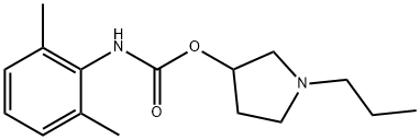 N-(2,6-Dimethylphenyl)carbamic acid 1-propyl-3-pyrrolidinyl ester Structure