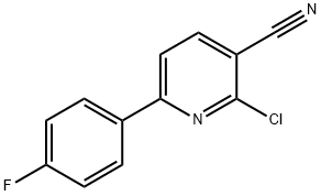 2-氯-6-(4-氟苯基)烟酸腈, 31776-83-7, 结构式
