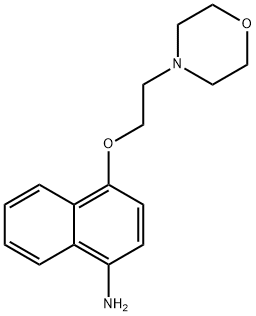1-アミノ-4-(2-モルホリノエトキシ)ナフタレン 化学構造式