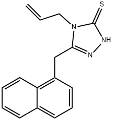 4-allyl-5-(1-naphthylmethyl)-4H-1,2,4-triazol-3-yl hydrosulfide 化学構造式