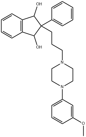 2-[3-[4-(m-Methoxyphenyl)-1-piperazinyl]propyl]-2-phenyl-1,3-indanediol,31805-04-6,结构式