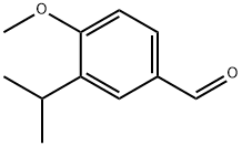 3-イソプロピル-4-メトキシベンズアルデヒド 化学構造式