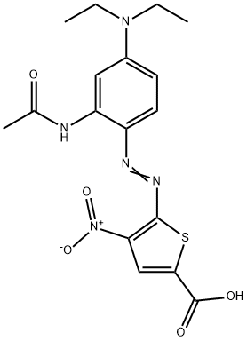 2-Thiophenecarboxylic  acid,  5-[[2-(acetylamino)-4-(diethylamino)phenyl]azo]-4-nitro-  (9CI)|