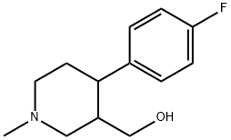 反式-4-(4-氟苯基)-3-羟甲基-1-甲基哌啶,318279-38-8,结构式
