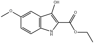 3-羟基-5-甲氧基-1H-吲哚-2-甲酸乙酯 结构式