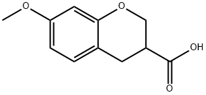 7-メトキシクロマン-3-カルボン酸 化学構造式