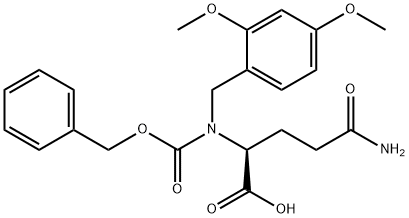 N5-[(2,4-ジメトキシフェニル)メチル]-N2-[(ベンジルオキシ)カルボニル]-L-グルタミン 化学構造式