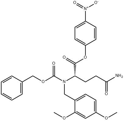 N5-[(2,4-Dimethoxyphenyl)methyl]-N2-[(benzyloxy)carbonyl]-L-glutamine 4-nitrophenyl ester Struktur