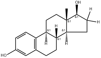 17Β-エストラジオール-16,16-D2 化学構造式