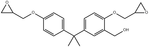 5-[1-methyl-1-[4-(oxiranylmethoxy)phenyl]ethyl]-2-(oxiranylmethoxy)benzyl alcohol 结构式