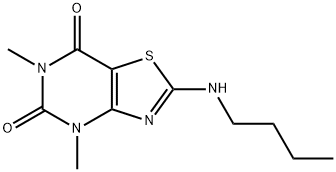 2-(Butylamino)-4,6-dimethylthiazolo(4,5-d)pyrimidine-5,7(4H,6H)-dione Structure