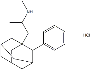 1-(2-メチルアミノプロピル)-2-フェニルアダマンタン塩酸塩 化学構造式