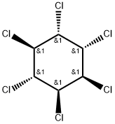 alpha-1,2,3,4,5,6-Hexachlorocyclohexane 结构式
