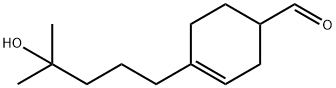 4(又は3)-(4-ヒドロキシー4-メチルペンチル)-3-シクロヘキセンー1-カルボキシアルデヒド 化学構造式