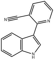 2-(1H-インドール-3-イル)ピリジン-3-カルボニトリル 化学構造式