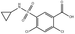 2,4-DICHLORO-5-[(CYCLOPROPYLAMINO)SULFONYL]BENZOIC ACID 结构式