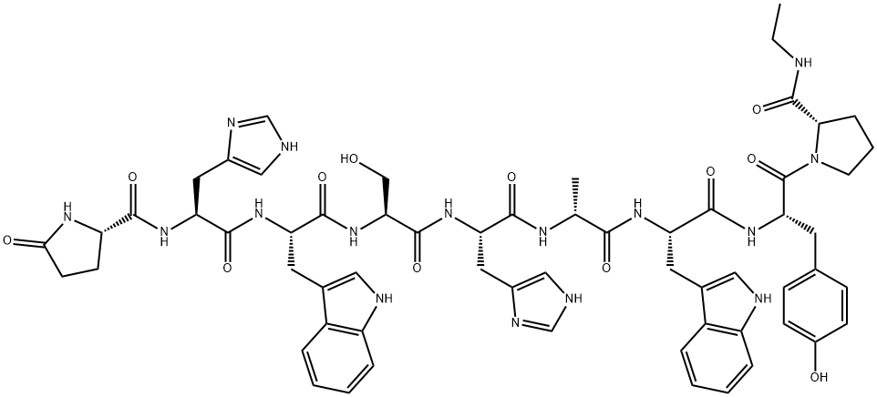(DES-GLY10,D-ALA6,PRO-NHET9)-LHRH 结构式