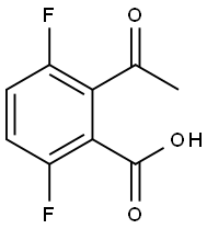 2-乙酰基-3,6-二氟苯甲 酸,319457-34-6,结构式