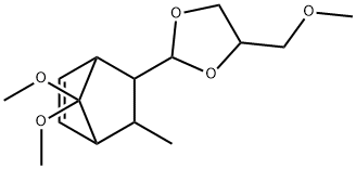 2-Norbornen-7-one, 5-(4-(methoxymethyl)-1,3-dioxolan-2-yl)-6-methyl-,  dimethyl acetal 化学構造式