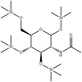 2-アセチルアミノ-1-O,3-O,4-O,6-O-テトラキス(トリメチルシリル)-2-デオキシ-D-グルコピラノース 化学構造式