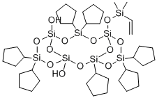 (二甲基乙烯基硅氧基)七环戊基三环庚硅氧烷二醇 结构式