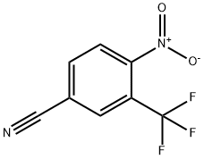 4-NITRO-3-(TRIFLUOROMETHYL)BENZONITRILE& 化学構造式