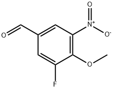 3-FLUORO-4-METHOXY-5-NITROBENZALDEHYDE Structure