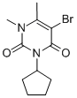5-Bromo-3-cyclopentyl-1,6-dimethylpyrimidine-2,4(1H,3H)-dione,32000-82-1,结构式