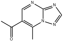 1-(7-メチル[1,2,4]トリアゾロ[1,5-A]ピリミジン-6-イル)エタノン 化学構造式