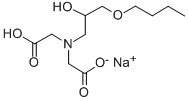 N-(3-N-BUTOXY-2-HYDROXYPROPYL)IMINODIACETIC ACID MONOSODIUM SALT Struktur
