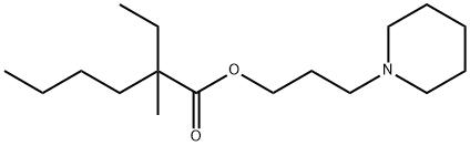 2-Ethyl-2-methylhexanoic acid 3-piperidinopropyl ester,32051-68-6,结构式