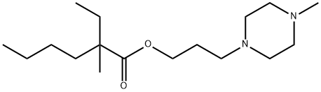 2-Ethyl-2-methylhexanoic acid 3-(4-methyl-1-piperazinyl)propyl ester Struktur