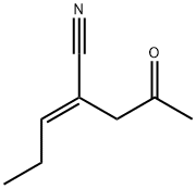 2-Pentenenitrile, 2-(2-oxopropyl)-, (2E)- (9CI) Struktur