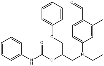 ethyl[4-formyl-3-methylphenyl][2-hydroxy-3-phenoxypropyl]ammonium carbanilate 结构式