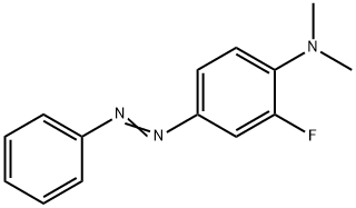 2-フルオロ-N,N-ジメチル-4-(フェニルアゾ)アニリン 化学構造式