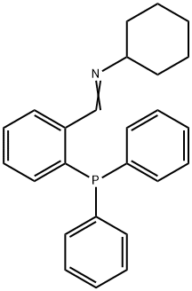 N-[2-(ジフェニルホスフィノ)ベンジリデン]シクロヘキシルアミン 化学構造式