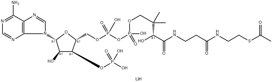 乙酰辅酶A,锂盐, 32140-51-5, 结构式