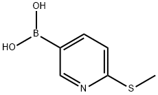 6-(甲硫基)吡啶-3-硼酸, 321438-86-2, 结构式