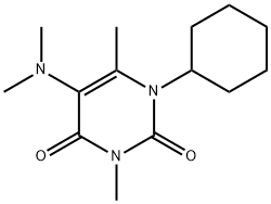 1-シクロヘキシル-5-(ジメチルアミノ)-3,6-ジメチルピリミジン-2,4(1H,3H)-ジオン 化学構造式