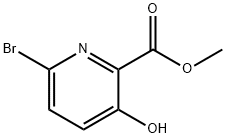 6-ブロモ-3-ヒドロキシピコリン酸メチル 化学構造式