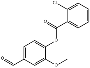 4-FORMYL-2-METHOXYPHENYL 2-CHLOROBENZOATE Struktur