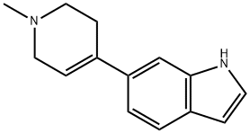 6-(1-甲基-1,2,3,6-四氢吡啶-4-基)-1H-吲哚, 321744-85-8, 结构式